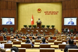 Министр сельского хозяйства и окружающей среды Чан Дык Тханг дал разъяснения и уточнил ряд вопросов, поднятых депутатами Национального собрания. Фото: ВИА.