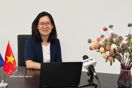 Чан Тхи Тхань Ми, Руководитель Торгового представительства Вьетнама в Австралии, поделилась с корреспондентом Вьетнамского Информационного Агентства информацией о потенциале торгово-инвестиционных отношений между Вьетнамом и Австралией. Фото: ВИА.