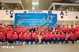 Вьетнамская спортивная делегация на 33-х Играх Юго-Восточной Азии (SEA Games 33) в Таиланде. (Фото: ВИА) 