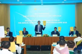 Руководство авиакомпании Vietnam Airlines на годовом общем собрании акционеров 28 июня 2026 года. (Фото предоставлено авиакомпанией) 