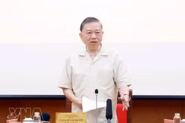 Генеральный секретарь ЦК КПВ, Президент Вьетнама То Лам выступает на втором заседании Центрального руководящего комитета по развитию культуры Вьетнама в Ханое 13 июля. (Фото: ВИА) 