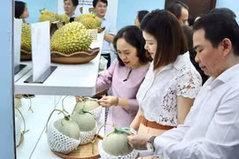 Фруктовая продукция, представленная на выставке, оснащена QR-кодами для отслеживания происхождения. (Фото: ВИА) 