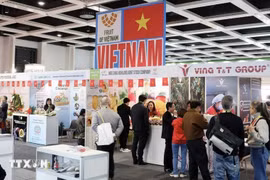 Вьетнамский выставочный стенд на торговой ярмарке Fruit Logistica 2026. (Фото: ВИА) 