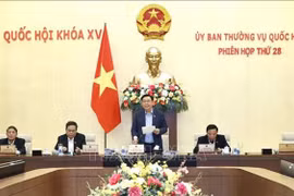 Председатель НС Выонг Динь Хюэ выступает на мероприятии (Фото: ВИA)