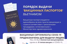 Минздрав официально ввел вьетнамский вакцинный паспорт COVID-19