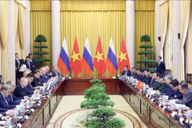 Президент То Лам и Президент Российской Федерации Владимир Путин проводят переговоры. (Фото: ВИА)