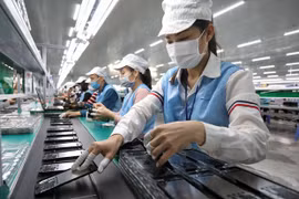 Вьетнам заработал более 5,5 миллиардов долларов США на экспорте телефонов и комплектующих в январе. (Фото: ВИA)