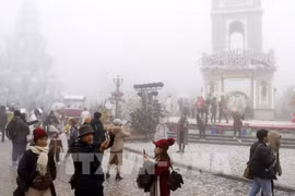 Туристы в центре городского уезда Шапа. (Фото: ВИА) 