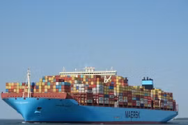 Margrethe Maersk, один из крупнейших контейнеровозов в мире, должен прибыть в международный терминал Каймеп (CMIT) в южной провинции Бариа-Вунгтау 26 октября. (Фото: vesselfinder.com)