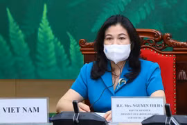 На форуме выступила заместитель министра труда, инвалидов и социальных дел Нгуен Тхи Ха. (Фото: PV / Vietnam+)