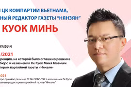 Член ЦК КПВ Ле Куок Минь назначен главным редактором партийной газеты "Нянзян"