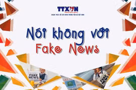 Листовки “Скажи «Нет» фейковым новостям!”. (Источник: Vietnam+)