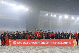 Вьетнамская футбольная команда U23 заняла второе место на чемпионате Азии по футболу U23 2018 в Чанчжоу (Китай) – настоящий подвиг, которого вьетнамский футбол еще никогда не делал. (Фото: Хоанг Линь/ВИА)
