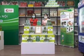Павильон на первой прямой видеотрансляции продуктов ханойской программы «Одна община - один продукт» (ОООП) был орагнизован в начале этого месяца. (Фото: Интернет)