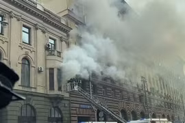 Пожар в здании торгового представительства Вьетнама в Москве (Источник: thegoaspotlight.com) 