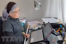 Чан То Нга у себя дома. (Фото: Тоан Чи/ВИА)
