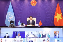 Премьер-министр Фам Минь Тьинь присутствует на открытых дебатах высокого уровня Совета Безопасности Организации Объединенных Наций (СБ ООН) по вопросам безопасности на море. (Фото: ВИА)
