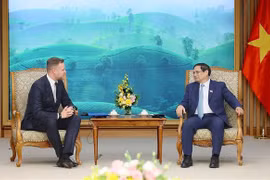 Премьер-министр Фам Минь Тьинь принял министра иностранных дел Литовской Республики Габриэлюса Ландсбергиса. (Фото: Зыонг Жанг/ВИА)