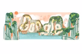 Google Doodle отмечает всемирное природное наследие залива Халонг. (Фото: ВИA)