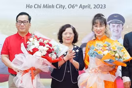 Vietjet Aviation ISC объявляет о назначении своих старших руководителей на церемонии в Хошимине 6 апреля. (Фото: Vietjet) 