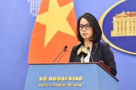 Заместитель официального представителя Министерства иностранных дел Фам Тху Ханг ответила на вопросы журналистов. (Фото: Фыонг Уен/опубликовано ВИА)