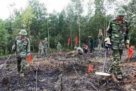 Документальное фото: Провести разминирование в уезде Хоаванг, Дананг, декабрь 2012 г. (Фото: ВИА)