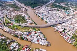 Вид с воздуха на город залива Нга провинции Хаужанг (Фото: laodong.vn) 