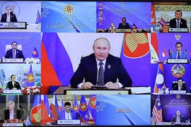 Лидеры стран АСЕАН и России принимают участие в конференции в онлайн-формате. (Фото: ВИА)