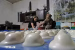 Рисовые лепешки «бань-зай» после наполнения начинкой. Фото: Чан Вьет/ВИА