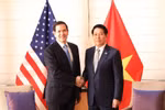 Президент Лыонг Кыонг (справа) принимает государственного секретаря США Марко Рубио в Нью-Йорке 24 сентября 2025 года. (Фото: ВИA)