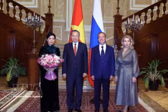 Генсек, Президент То Лам встретился с Председателем партии «Единая Россия», Заместителем Председателя Совета Безопасности РФ Дмитрием Медведевым (Фото: ВИА)