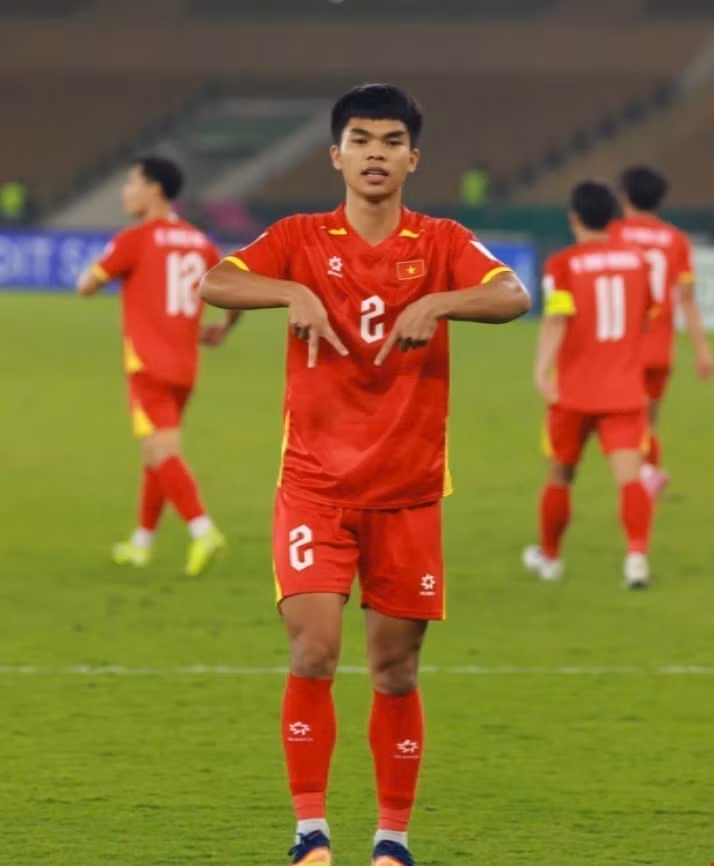 Ле Фат открывает счёт в матче в пользу U23 Вьетнама. (Фото: источник AFC/ВИА)