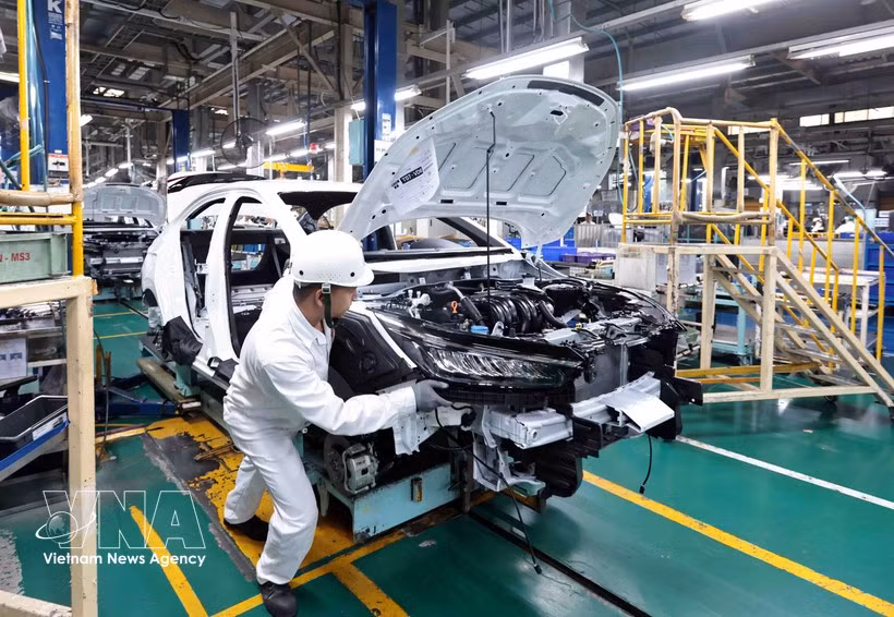 Автомобильная сборочная линия завода Honda Phuc Yen в провинции Футхо. (Фото: ВИА) 