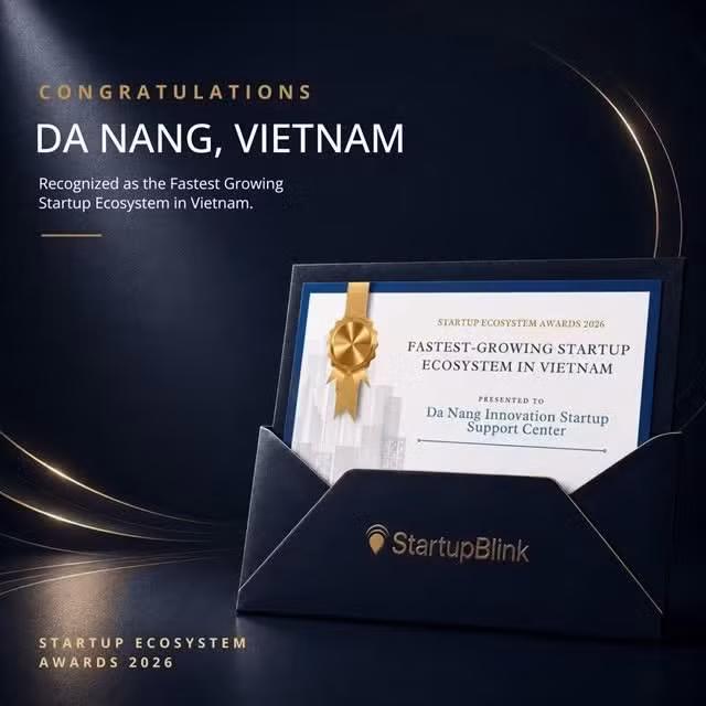 StartupBlink признала Дананг самой быстрорастущей стартап-экосистемой Вьетнама в 2026 году. (Фото: baodanang.vn)