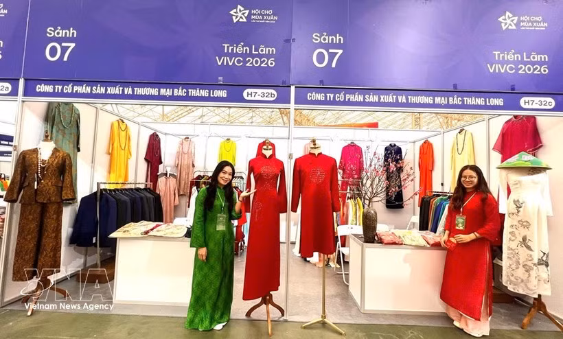 Стенд акционерной компании Bac Thang Long Producing and Trading JSC на первой Весенней ярмарке – 2026. (Фото: ВИА) 