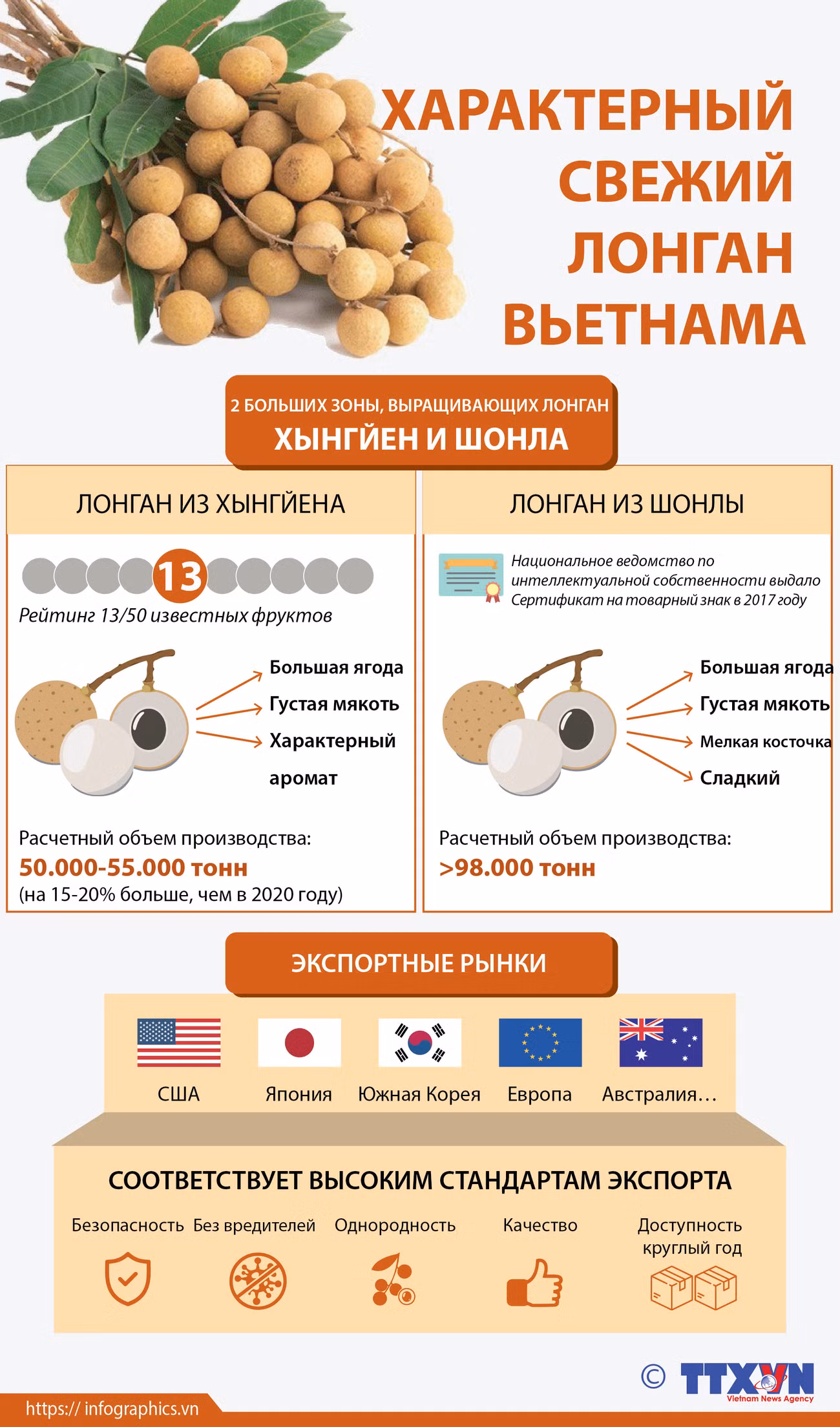 Характерный свежий лонган Вьетнама ảnh 1