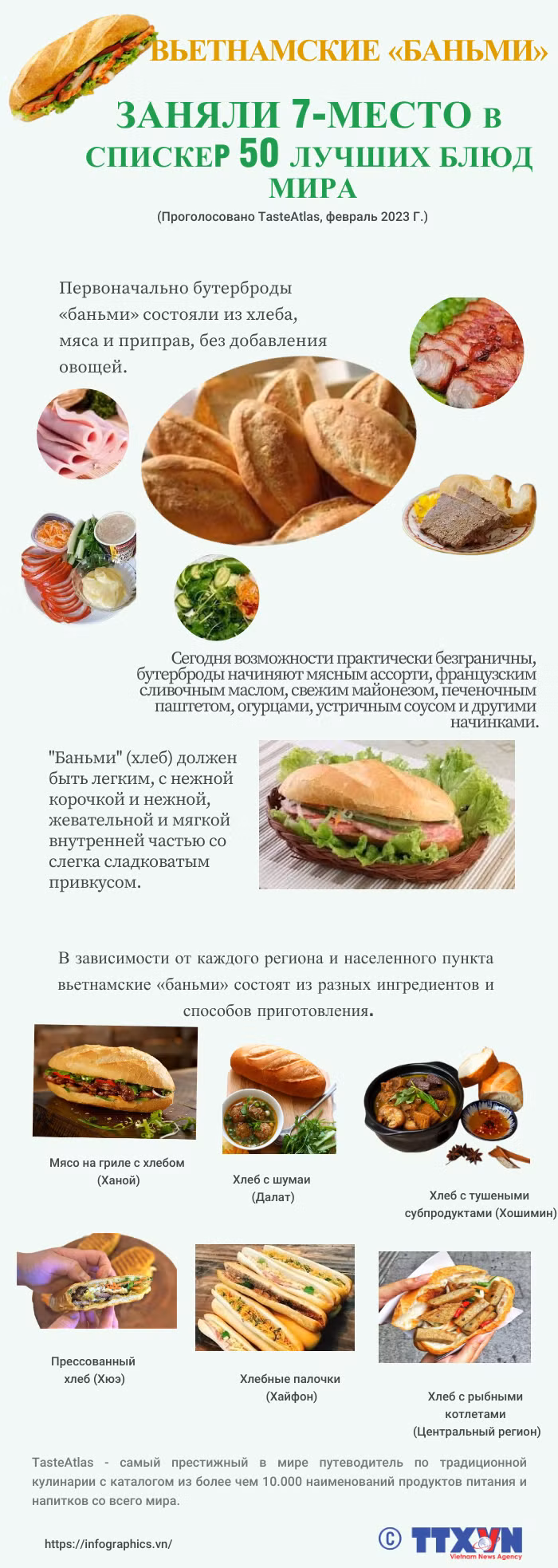 Вьетнамские «баньми» заняли 7-е место в списке 50 лучших уличных блюд мира ảnh 1