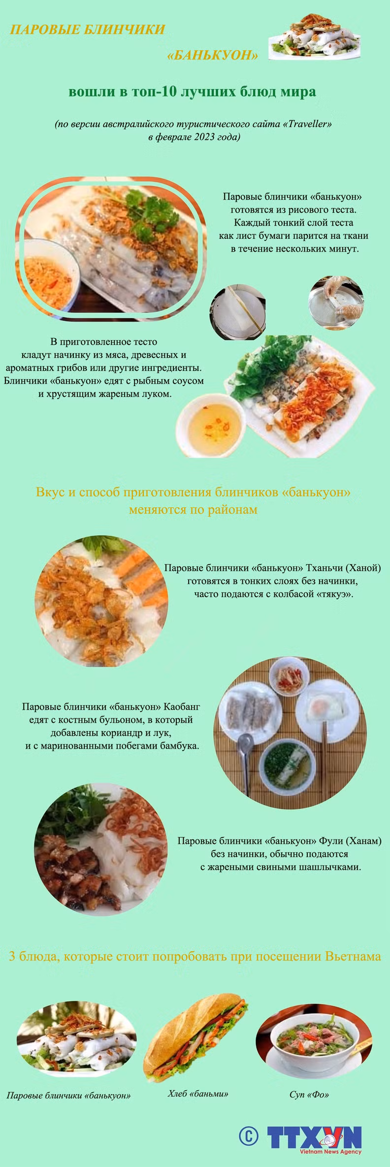 Паровые блинчики «банькуон» вошли в топ-10 лучших блюд мира ảnh 1 Паровые блинчики «банькуон» вошли в топ-10 лучших блюд мира ảnh 1