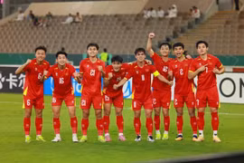 U23 Вьетнам совершил сенсацию, победив ОАЭ со счётом 3–2 и выйдя в полуфинал. (Фото: источник AFC/ВИА)