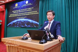 Заместитель министра науки и технологий Буй Хоанг Фыонг выступает на конференции. (Фото: ВИА).