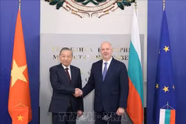 Генеральный секретарь То Лам проводит встречу с премьер-министром Болгарии Росеном Желязковым. (Фото: ВИА).