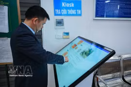 Модель «умного» пограничного пункта пропуска на международном автодорожном пункте пропуска № II Кимтхань, Лаокай. (Фото: ВИА)