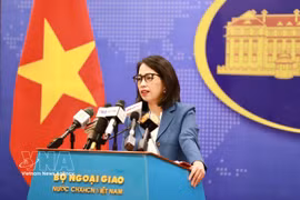 Официальный представитель Министерства иностранных дел Фам Тху Ханг провела очередную пресс-конференцию за март 2026 года. (Фото: ВИА)