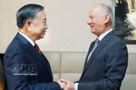 Генсек, Президент То Лам принимает помощника Президента РФ, Председателя Морской коллегии РФ Николая Патрушева (Фото: ВИА)