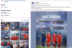 Индонезийский ресурс Seasia Goal обновляет информацию для болельщиков о матче Вьетнам - ОАЭ на своей странице в Facebook. (Фото: скриншот)