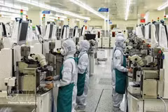 Современная производственная линия компании Hana Micron Vina Co. Ltd. со 100%-ным капиталом из Республики Корея в промышленном парке Ванчунг провинции Бакнинь. (Фото: ВИА) 