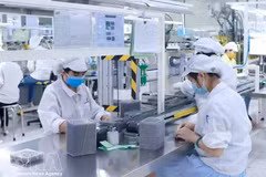 Производство электронных компонентов на предприятии Star Engineers Vietnam Co., Ltd. в промышленном парке Биньсюен I провинции Футхо. (Фото: ВИА) 