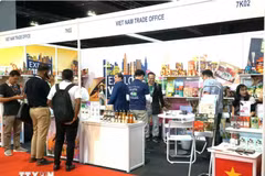 Стенд торгового представительства Вьетнама в Малайзии на выставке Malaysia International Halal Showcase 2024 (Фото: ВИA)