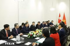 Генеральный секретарь ЦК КПВ, Президент Вьетнама То Лам принимает Парламентскую группу канадско-вьетнамской дружбы. Фото: ВИА. 