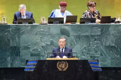 Генеральный секретарь ЦК КПВ, президент государства То Лам выступает на Саммите будущего ООН (Фото: ВИA)